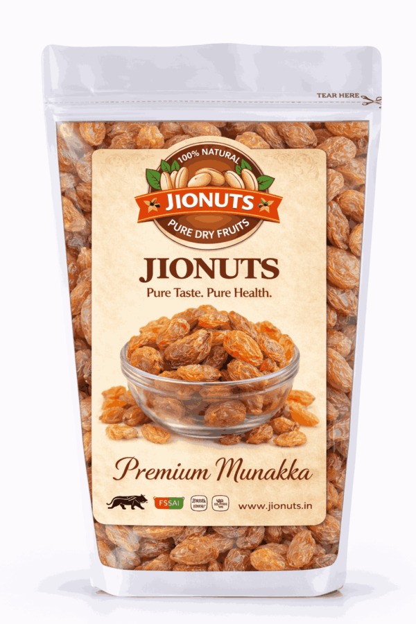 400gm Premium Munakka Natural & Sun-Dried Raisins (Packed in Transparent Pouch)